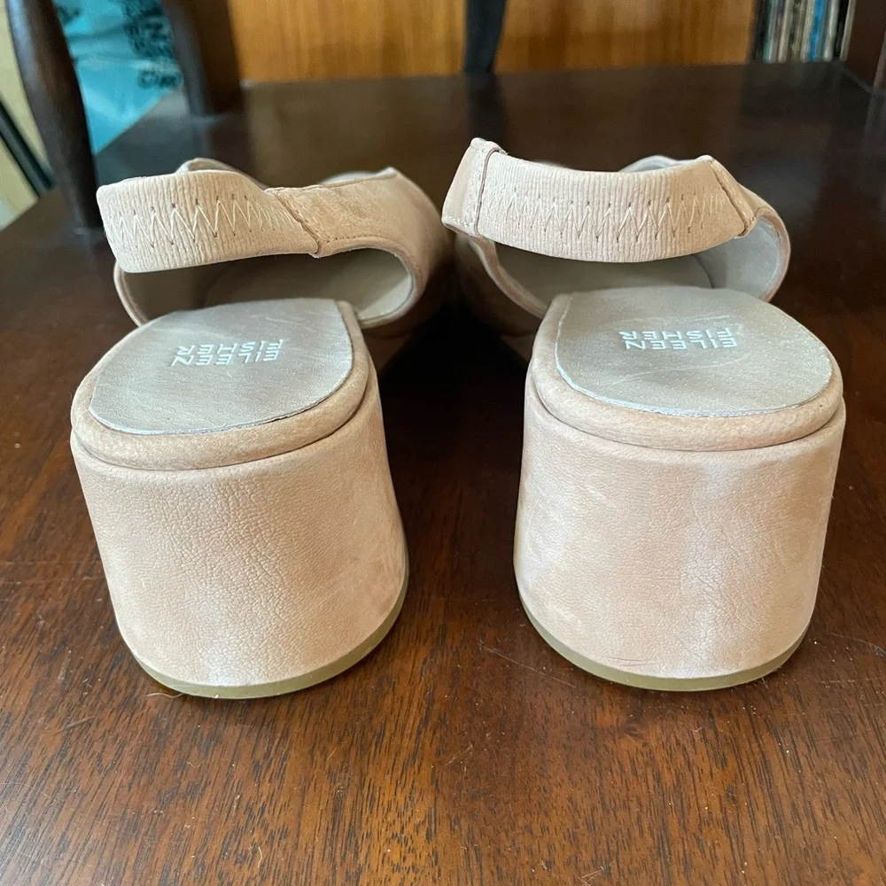 Eileen Fisher Gatwick Nubuk Suede Slingback Pump Heel - Picture 5 of 8